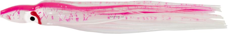 Delta Tackle 03172 Rigged Squid Hoochy, 4 1/2 Delta Tackle 03172 Rigged Squid Hoochy, 4 1/2", UV/Pink Spatter Back