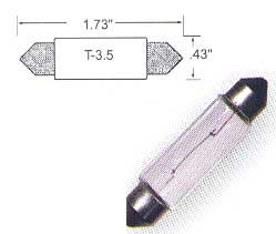 Festoon Light Bulb 12V (2pk) (522122)