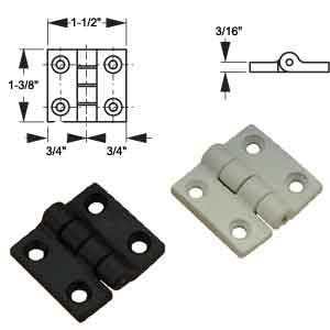 HINGE ZYTEL 1-3/8X1-1/2 Blk (202580-1)