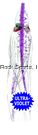 Hoochie Rigged 4.5" 16273 UV Purple Spatterback