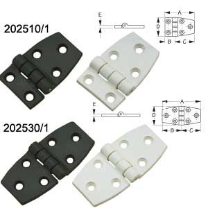 Hinge Nylon Door 1-3/8X2-1/4 Blk (202510-1)