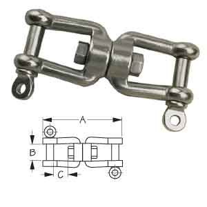 SS Swivel Jaw & Jaw 1/4" 182306