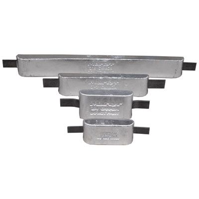 Zinc with Weld On Steel Straps 5"x3"x1