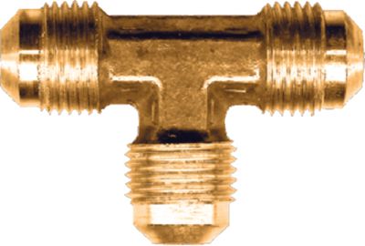 Fairview 444 Brass Flare Union Tee, 1/4" Tube OD.