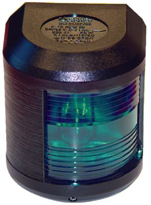 Aqua Signal Series 41 Side Light For Power or Sail Direct Mounting, Starboard Side Mount, Black