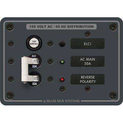BLUE SEA PANEL 120V BSS8100 ELCI MAIN 30A