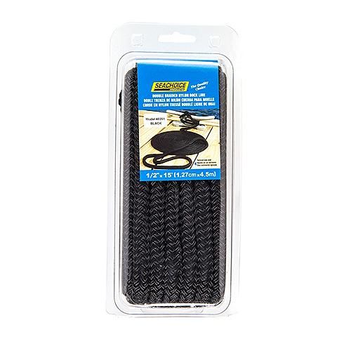 DBL BRD DOCK LINE-BLK-5/8"X35