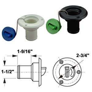 DECK FILL WTR NYL-KEYLESS CAP BLK