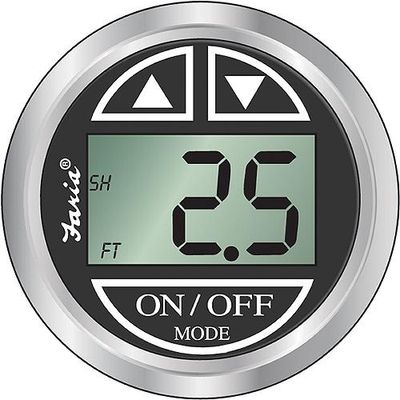 Faria Digital Depth & Air Temp Gauge w/In Hull Transducer 13751 Chesapeake SS