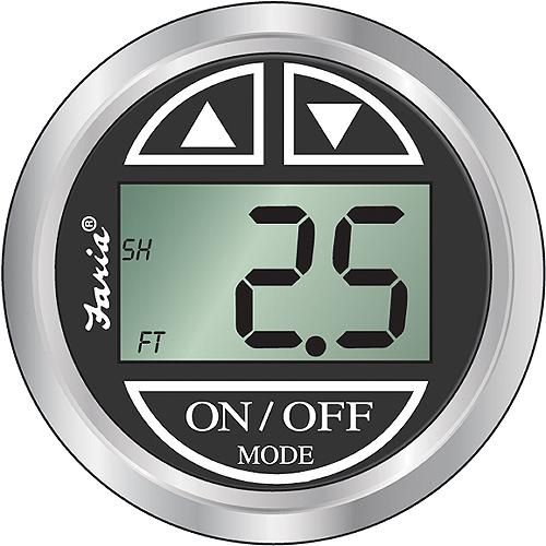 Faria In Dash Digital Depth & Air Temp Gauge In-Hull Transducer