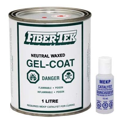 FIBCRFT 1LTR WHT WAXED GEL COAT W/CAT 70106