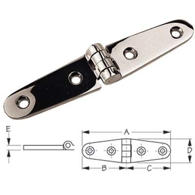 HINGE SS STRAP 6 IN.