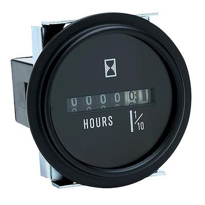 HOUR METER BLACK BEZEL