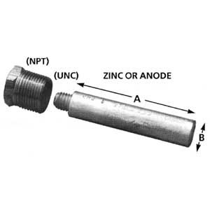 ZN ANODE ONLY FOR E1 3/8" UNC