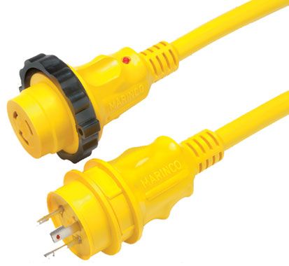 50'YELLOW CORDSET-30A LED ERGO