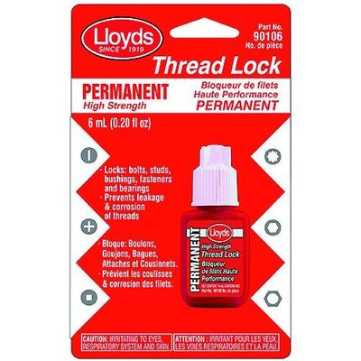 Lloyds Permanent High Strength Thread Lock, 6 ml.