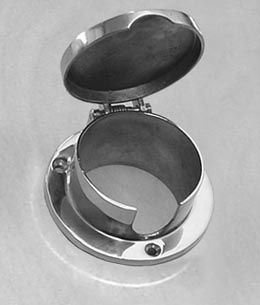 CHAIN PIPE,ROUND SS316, UP TO 7/8" RODE 3-3/4"D.