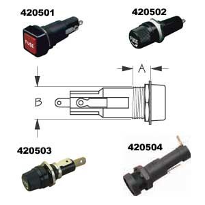 FUSE HOLDER SQR PANEL MOUNT 1/PK