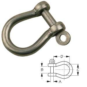 SEADOG SHACKLE BOW 147210 3/8" 316