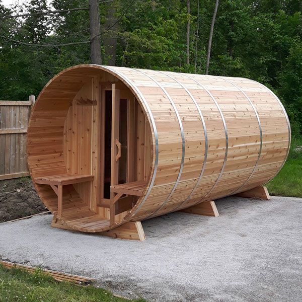 Knotty Cedar Barrel Sauna