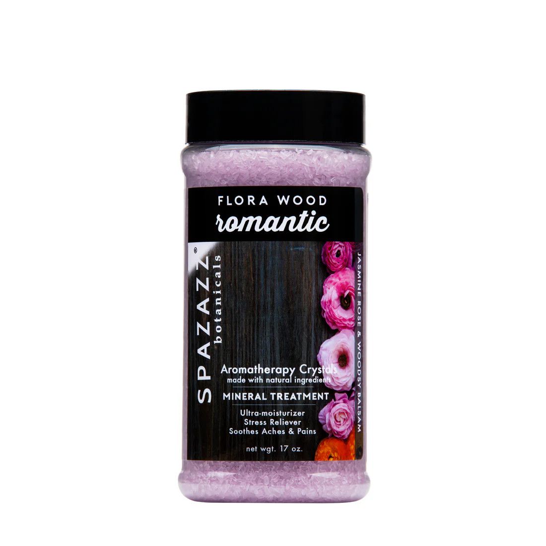 SPAZAZZ 17OZ Crystals Flora Wood- Romantic