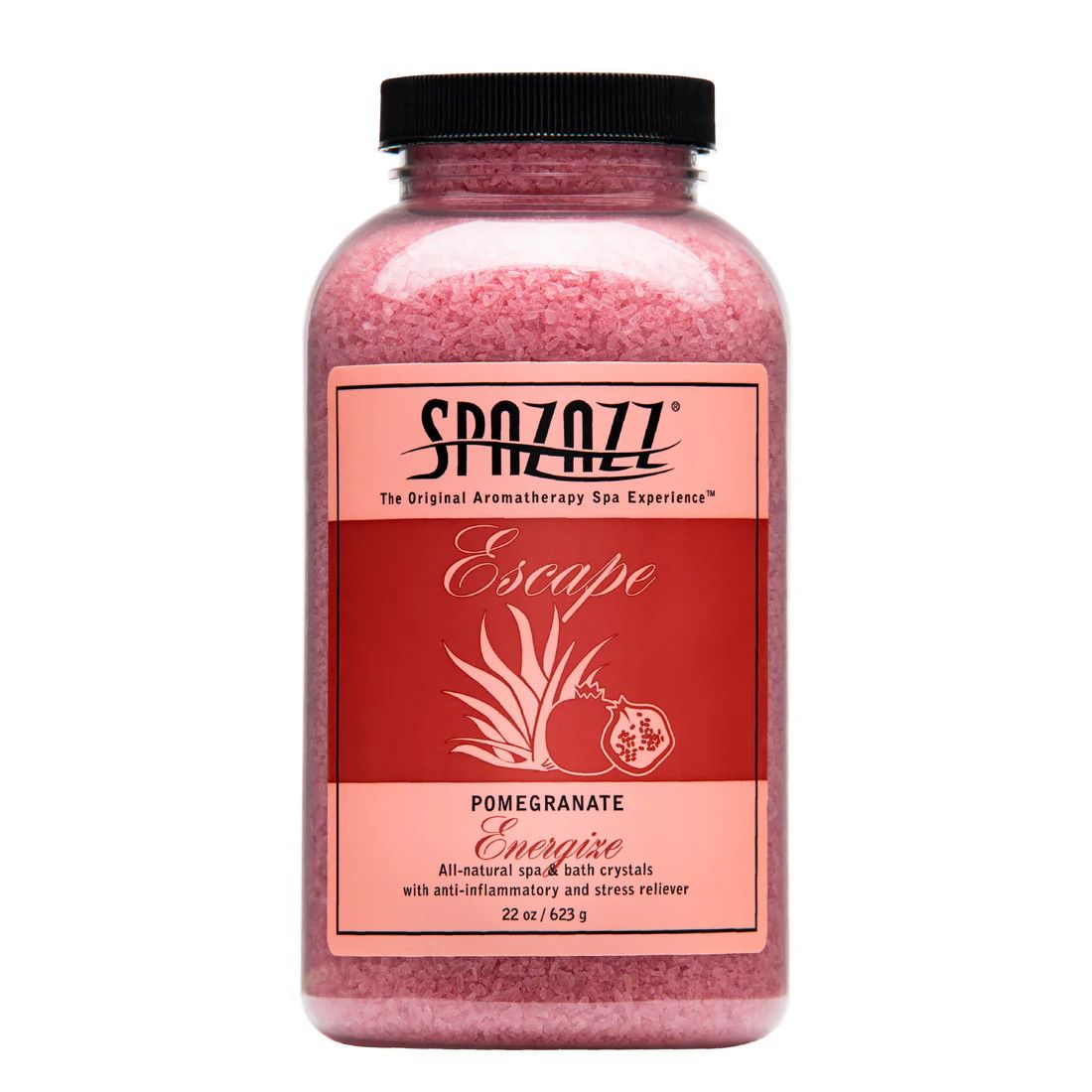 SPAZAZZ 22OZ Escape Crystals Pomegranate - Energize
