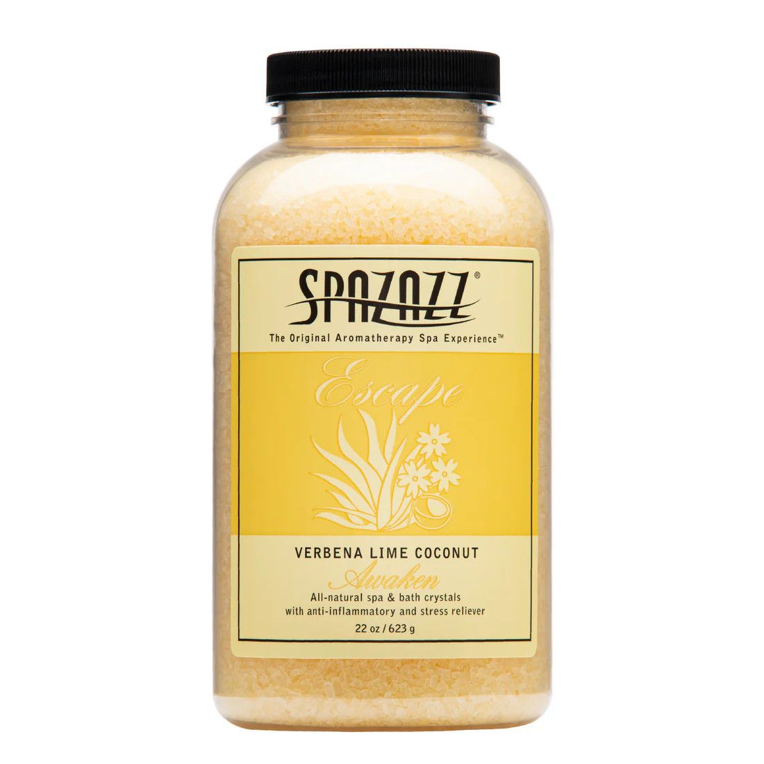 SPAZAZZ 22OZ Escape Crystals Verbena Lime Coconut - Awaken