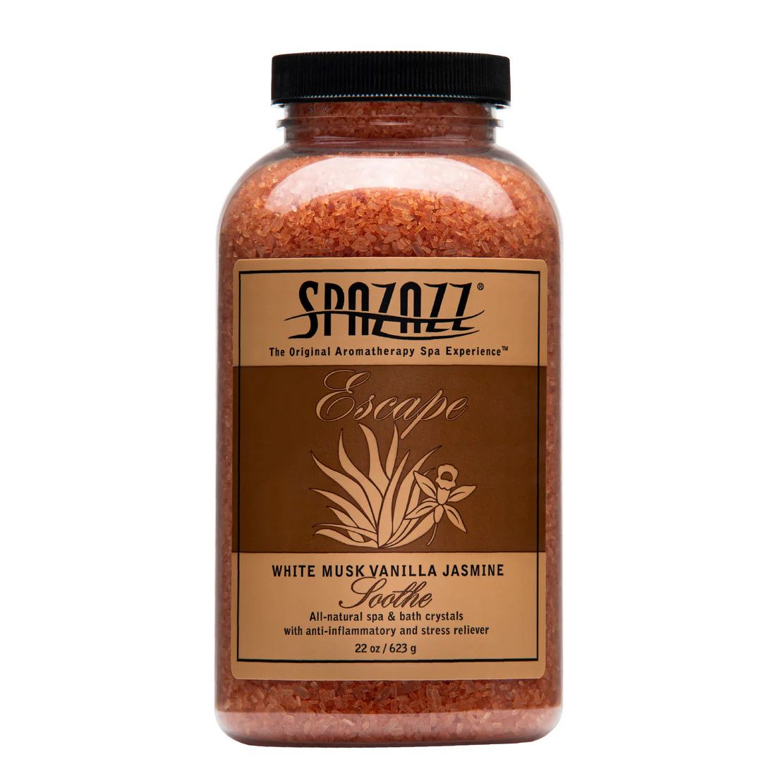 SPAZAZZ 22OZ Escape Crystals White Musk Vanilla Jasmine  - Soothe