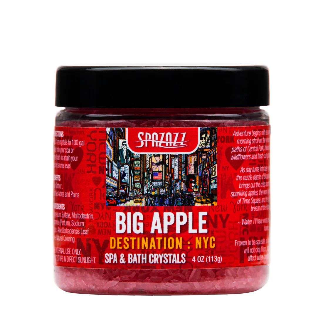 SPAZAZZ 4oz Jar Destinations Crystals NYC  - Big Apple