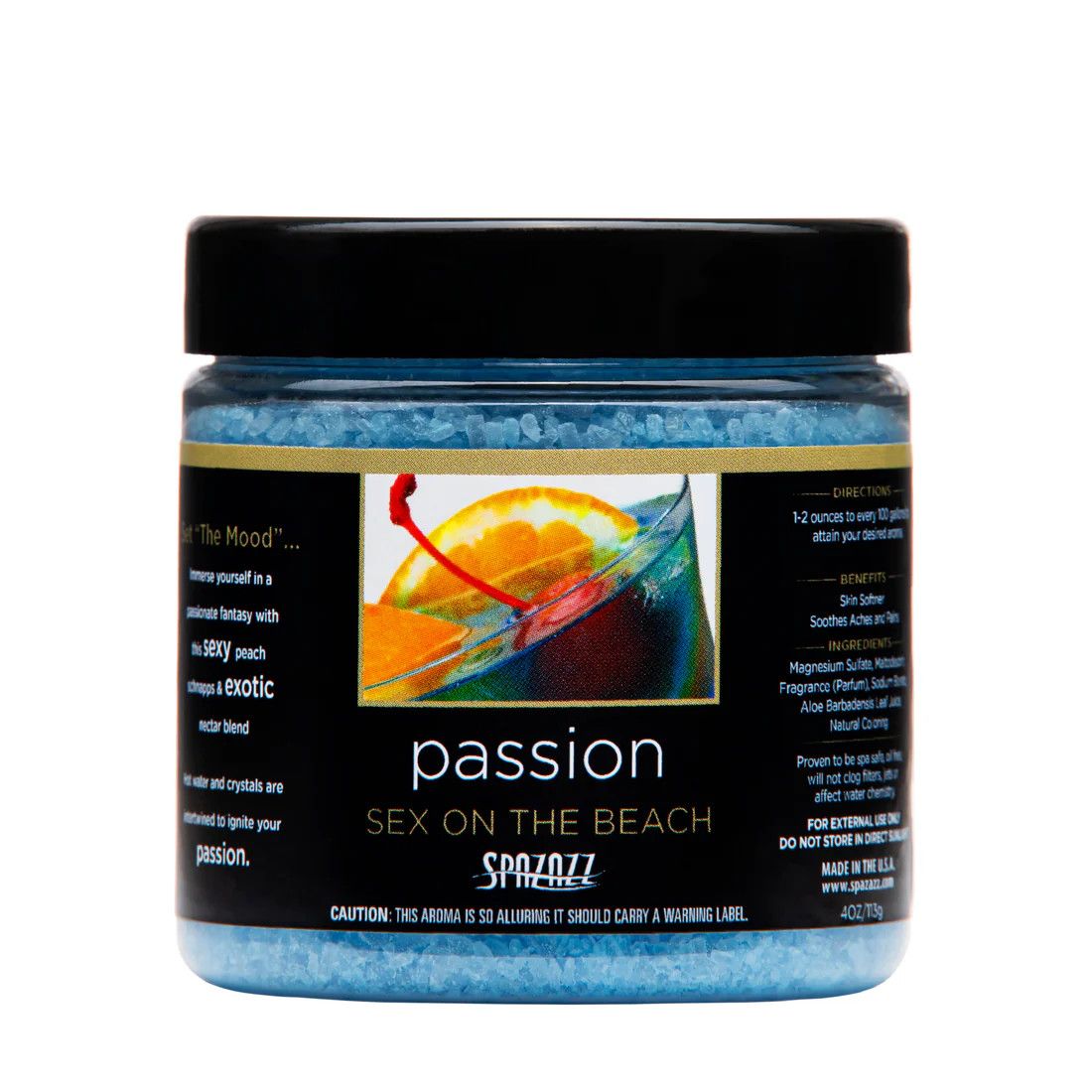 SPAZAZZ Set the Mood Sample 4oz Jar - Passion - Sex On The Beach