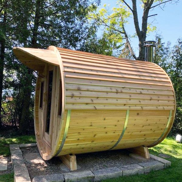Barrel Sauna - Knotty Cedar 7'x8' (214x244cm)