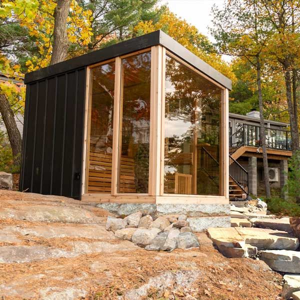 Pure Cube Orion Sauna - Knotty Red Cedar