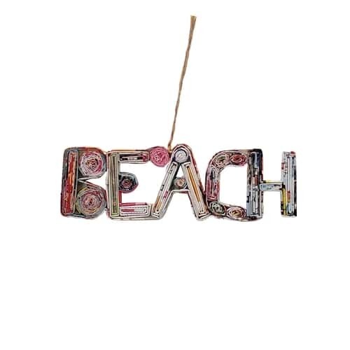 recycled paper ornament ~ Beach