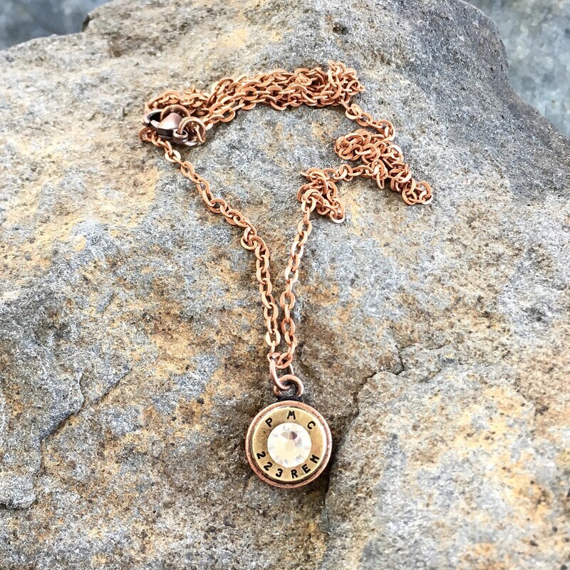 bullet casing necklace ~ copper
