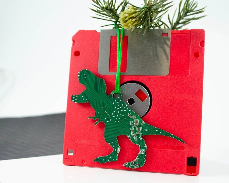 circuit board ornament ~ t-rex