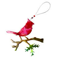 Recycled Can Ornament ~ Cardinal