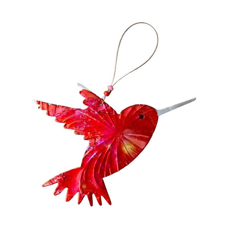 Recycled Can Ornament ~ Hummingbird