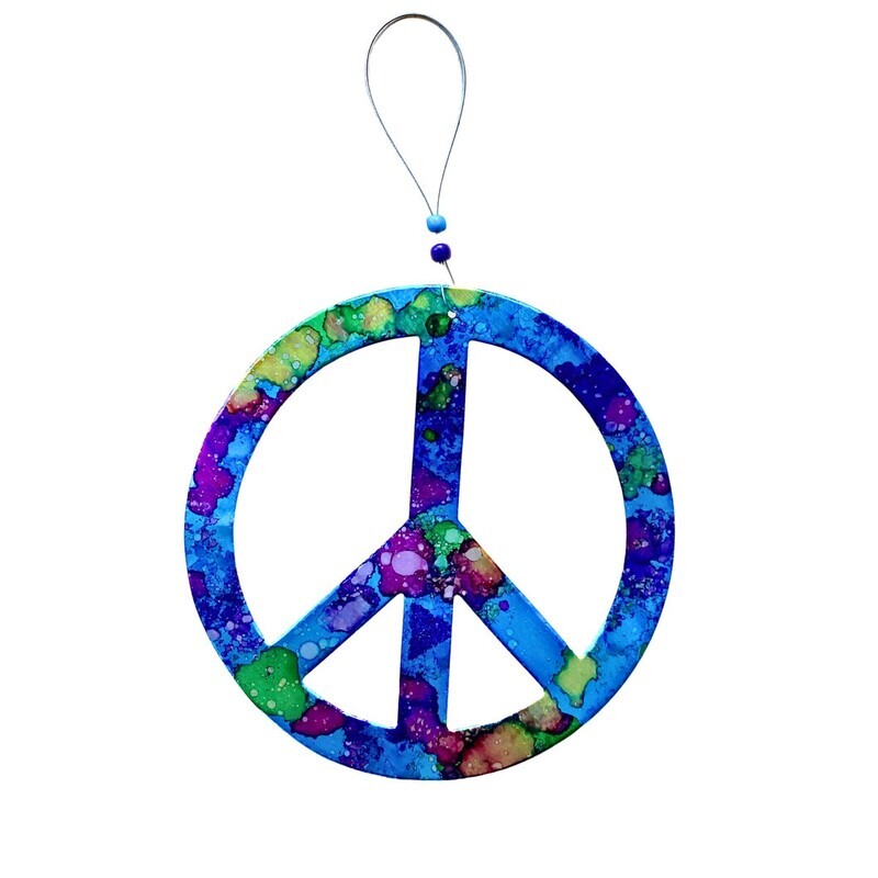 Recycled Can Ornament ~ Peace