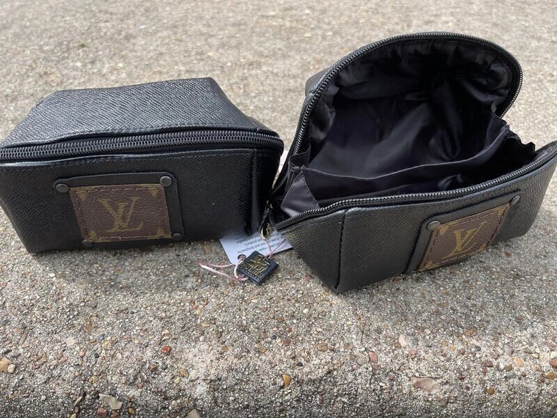 Upcycled Louis Vuitton makeup pouch