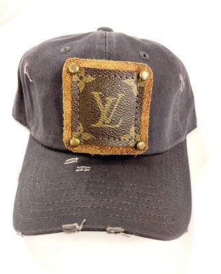 Upcycled Louis Vuitton Dad Hat ~ Brown ~ Distressed