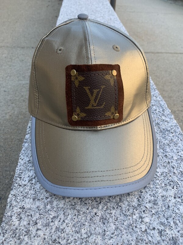 Upcycled Louis Vuitton cap ~ gold
