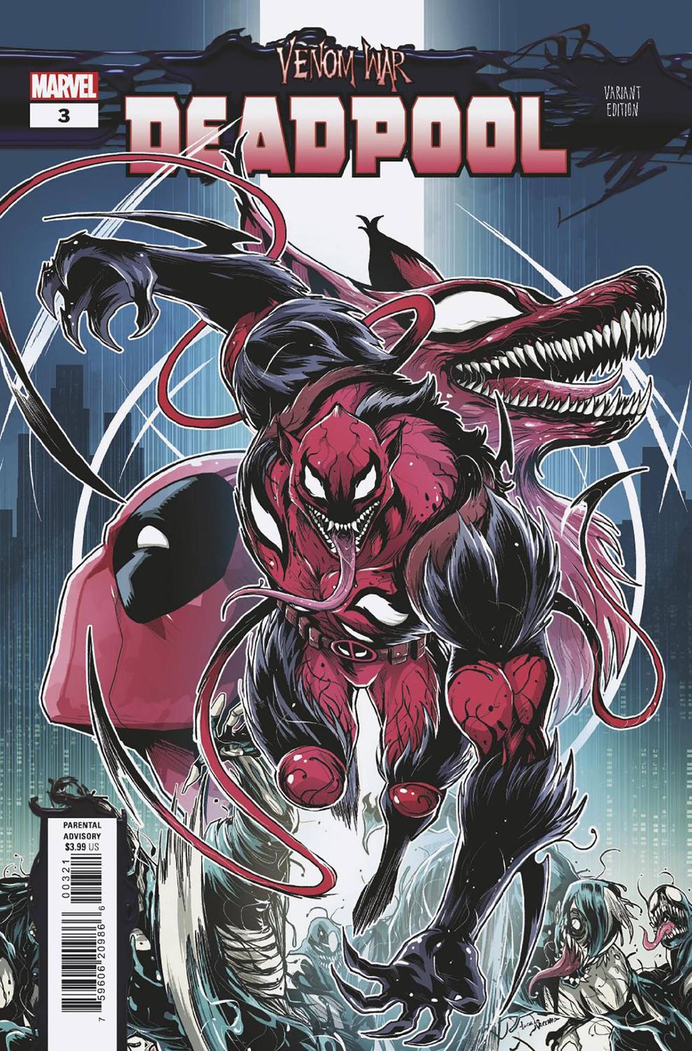 VENOM WAR: DEADPOOL #3 LUCIANO VECCHIO VARIANT - First App of Deadpool merged with Princess
