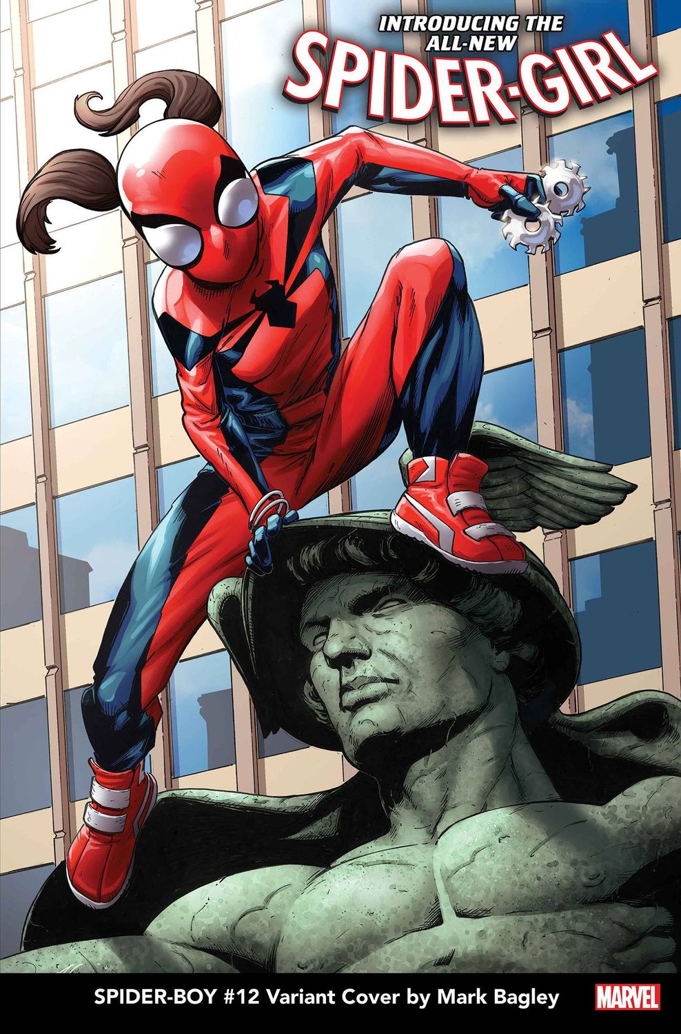 SPIDER-BOY #12 MARK BAGLEY VARIANT - First App &amp; Cover of the all new Spider-Girl in costume