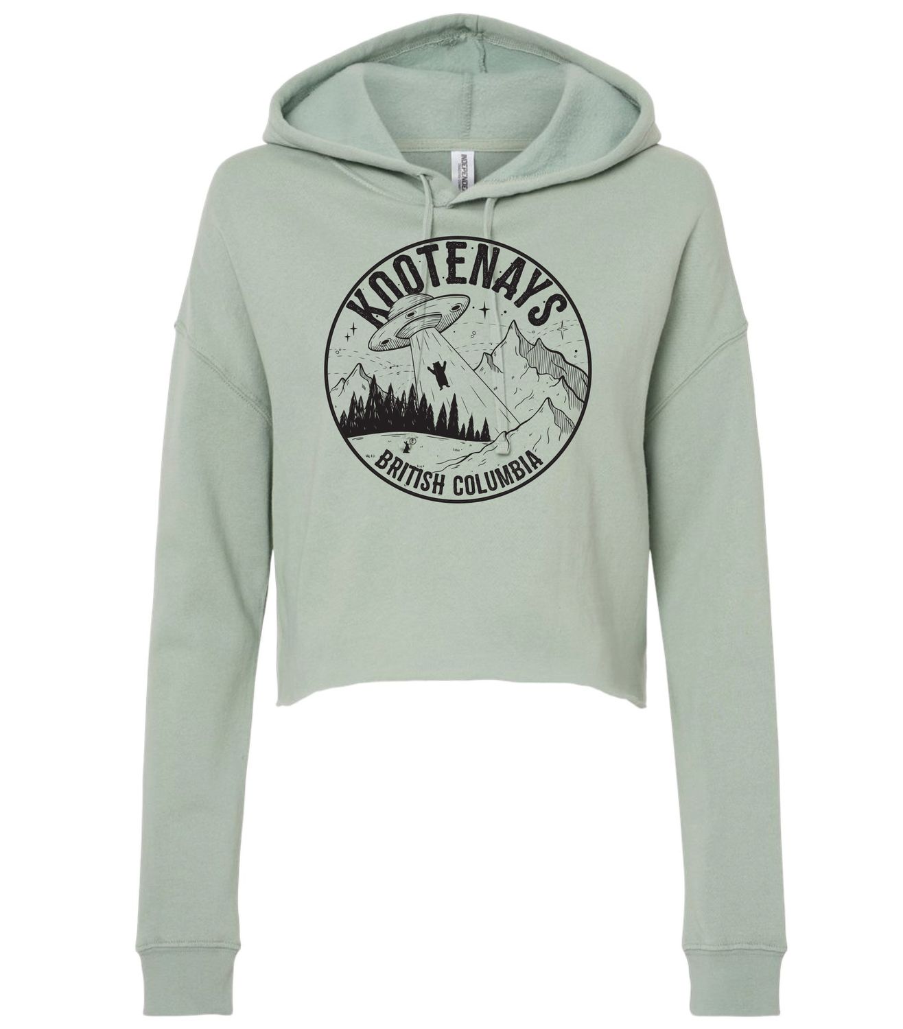 Kootenay Bear Abduction Pullover Crop - Sage