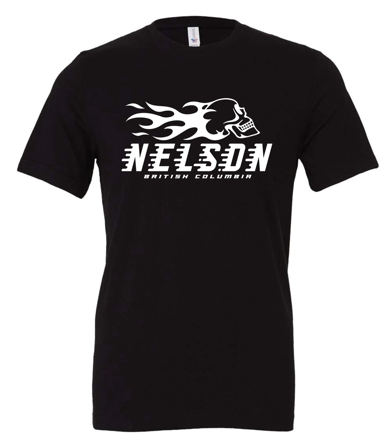Nelson Flame Skull Tee Black