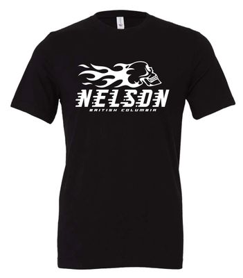 Nelson Flame Skull Tee Black