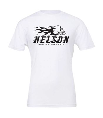 Nelson Flame Skull Tee White