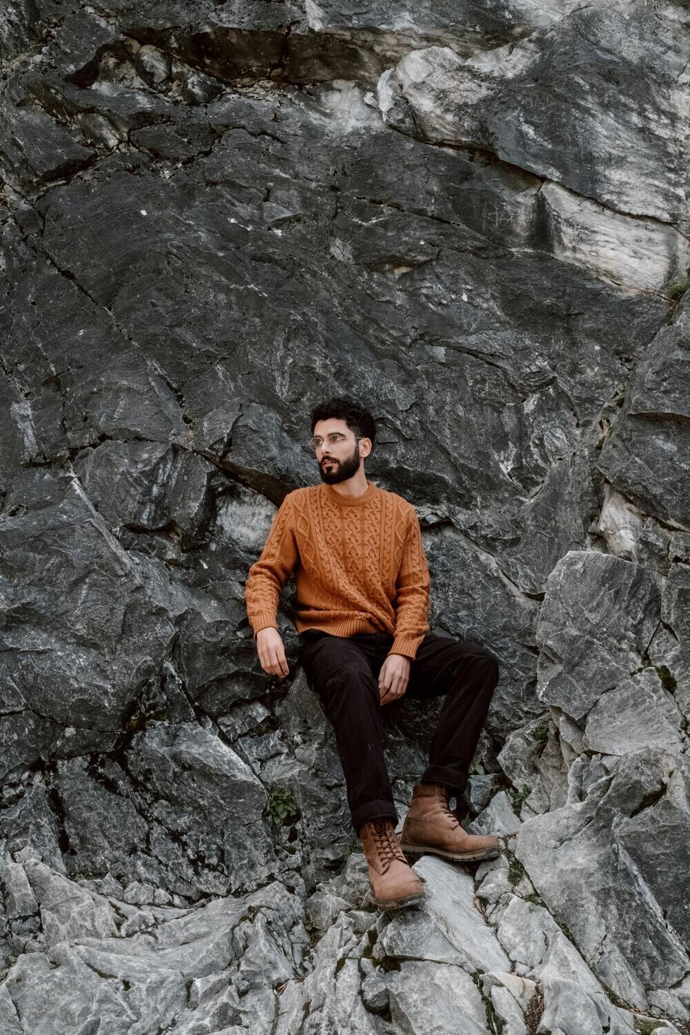 Cable-knit sweater