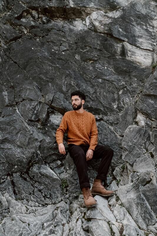 Cable-knit sweater