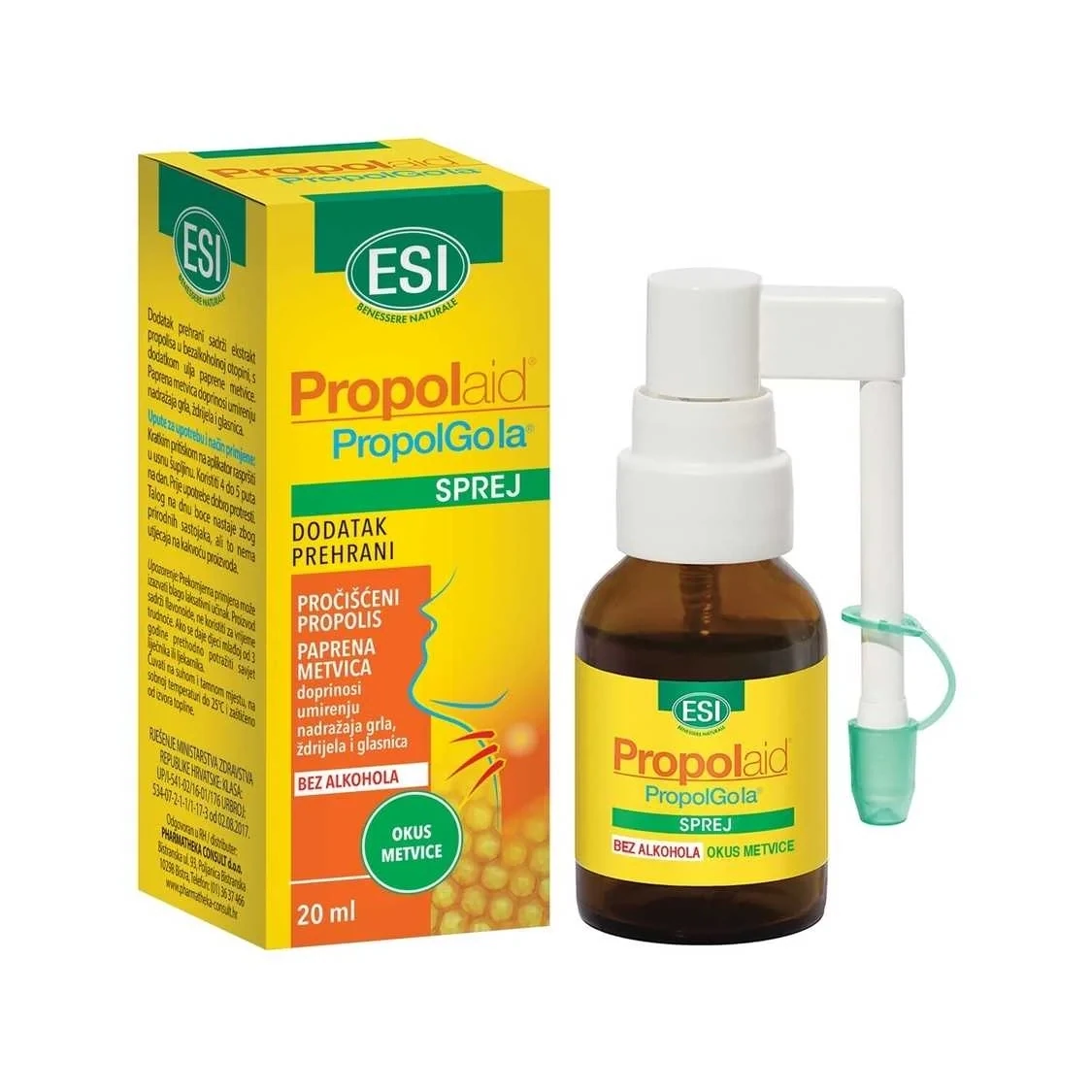 ESI  Propolaid Propolgola forte bezalkoholni sprej za grlo 20 ml